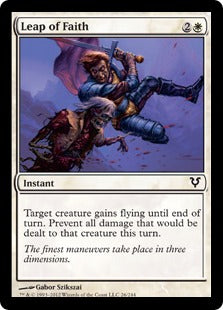 [026]【EN】【FOIL】信じ抜く心/Leap of Faith【AVR】[C][白]