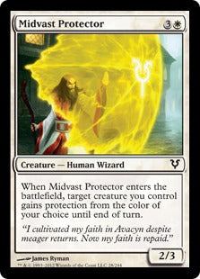 [028]【EN】【FOIL】ミッドヴァストの守護者/Midvast Protector【AVR】[C][白]