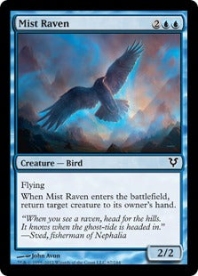 [067]【EN】【FOIL】霧鴉/Mist Raven【AVR】[C][青]