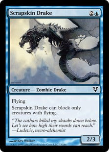 [073]【EN】【FOIL】屑肌のドレイク/Scrapskin Drake【AVR】[C][青]