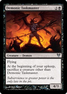 [095]【EN】悪魔の監督官/Demonic Taskmaster【AVR】[U][黒]