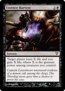 [100]【EN】【FOIL】本質の収穫/Essence Harvest【AVR】[C][黒]