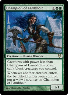 [171]【EN】【FOIL】ラムホルトの勇者/Champion of Lambholt【AVR】[R][緑]