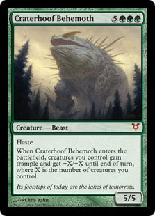[172]【EN】【FOIL】孔蹄のビヒモス/Craterhoof Behemoth【AVR】[M][緑]