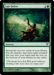 [184]【EN】【FOIL】巣穴の探査/Lair Delve【AVR】[C][緑]