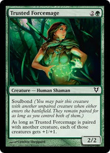 [199]【EN】【FOIL】信頼厚き腕力魔道士/Trusted Forcemage【AVR】[C][緑]