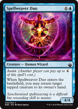 [042]【EN】呪文織りのデュオ/Spellweaver Duo【BBD】[C][青]