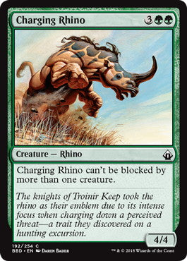[192]【EN】突進するサイ/Charging Rhino【BBD】[C][緑]