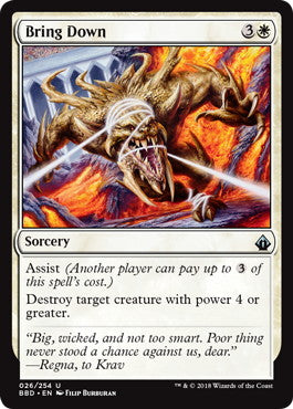 [026]【EN】【FOIL】引き倒し/Bring Down【BBD】[U][白]