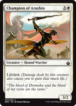 [090]【EN】【FOIL】アラシンの勇者/Champion of Arashin【BBD】[C][白]