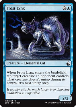 [118]【EN】【FOIL】霜のオオヤマネコ/Frost Lynx【BBD】[C][青]