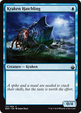 [121]【EN】【FOIL】クラーケンの幼子/Kraken Hatchling【BBD】[C][青]