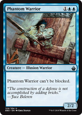 [129]【EN】【FOIL】幻影の戦士/Phantom Warrior【BBD】[U][青]