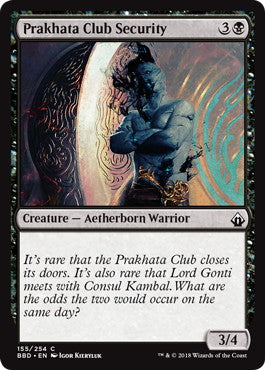 [155]【EN】【FOIL】プラカタクラブの用心棒/Prakhata Club Security【BBD】[C][黒]