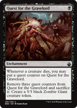 [156]【EN】【FOIL】墓所王の探索/Quest for the Gravelord【BBD】[U][黒]