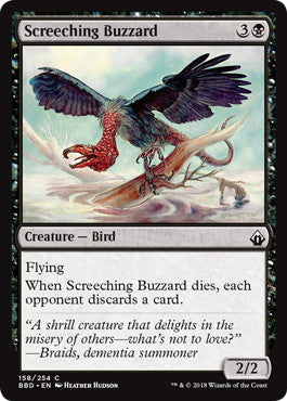 [158]【EN】【FOIL】金切り声のノスリ/Screeching Buzzard【BBD】[C][黒]
