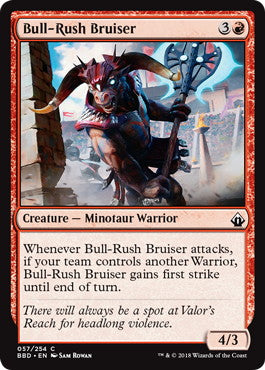 [057]【EN】【FOIL】猛牛の暴れ者/Bull-Rush Bruiser【BBD】[C][赤]