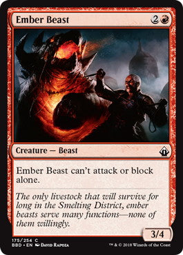 [175]【EN】【FOIL】くすぶり獣/Ember Beast【BBD】[C][赤]