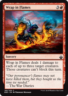[188]【EN】【FOIL】炎の覆い/Wrap in Flames【BBD】[C][赤]