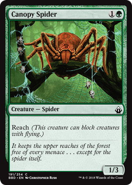 [191]【EN】【FOIL】梢の蜘蛛/Canopy Spider【BBD】[C][緑]