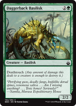 [194]【EN】【FOIL】短刀背のバジリスク/Daggerback Basilisk【BBD】[C][緑]