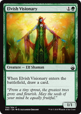[196]【EN】【FOIL】エルフの幻想家/Elvish Visionary【BBD】[C][緑]