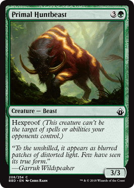 [208]【EN】【FOIL】原初の狩猟獣/Primal Huntbeast【BBD】[C][緑]