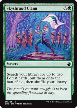 [213]【EN】【FOIL】スカイシュラウドの要求/Skyshroud Claim【BBD】[C][緑]