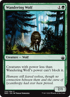 [216]【EN】【FOIL】さまよう狼/Wandering Wolf【BBD】[C][緑]