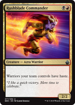 [077]【EN】【FOIL】急襲刃の司令官/Rushblade Commander【BBD】[U][多色]