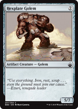 [237]【EN】【FOIL】六角板のゴーレム/Hexplate Golem【BBD】[C][茶]