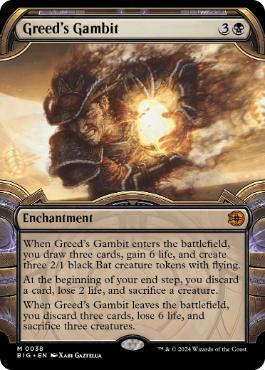 [038]【EN】【FOIL】■ショーケース■強欲の計略/Greed's Gambit【BIG】[M][黒]