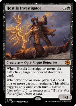 [010]【EN】【FOIL】敵意ある調査員/Hostile Investigator【BIG】[M][黒]