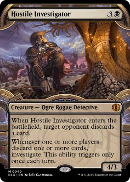 [040]【EN】【FOIL】■ショーケース■敵意ある調査員/Hostile Investigator【BIG】[M][黒]