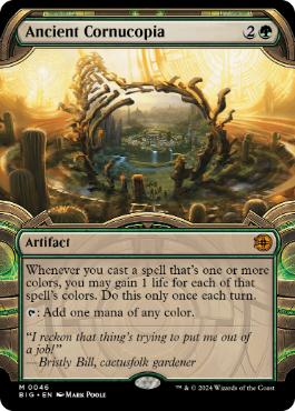 [046]【EN】【FOIL】■ショーケース■古のヤギ角/Ancient Cornucopia【BIG】[M][緑]