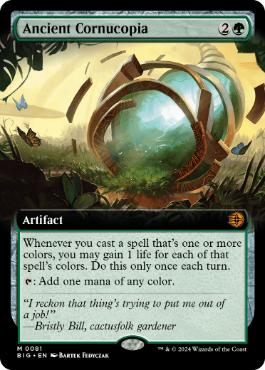 [081]【EN】【FOIL】■拡張アート■古のヤギ角/Ancient Cornucopia【BIG】[M][緑]