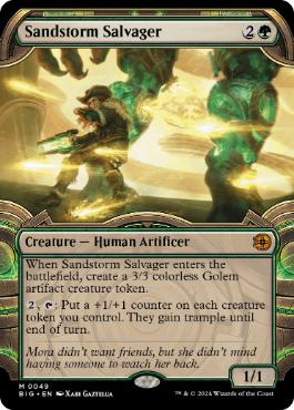 [049]【EN】【FOIL】■ショーケース■砂嵐の回収者/Sandstorm Salvager【BIG】[M][緑]