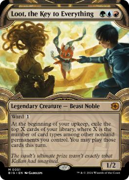 [051]【EN】【FOIL】■ショーケース■全ての鍵、おたから/Loot, the Key to Everything【BIG】[M][多色]