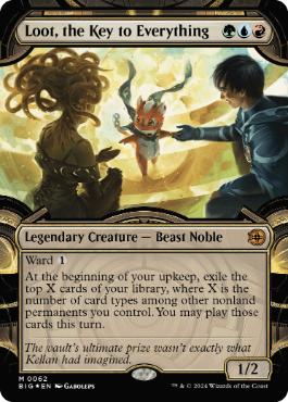 [062]【EN】【レイズドFOIL】■ショーケース■全ての鍵、おたから/Loot, the Key to Everything【BIG】[M][多色]