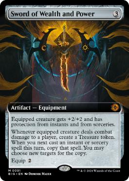 [091]【EN】【FOIL】■拡張アート■富と力の剣/Sword of Wealth and Power【BIG】[M][茶]
