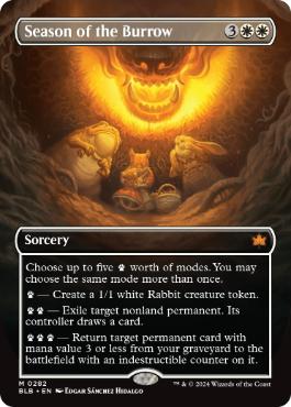 [282]【EN】【FOIL】■ボーダーレス■巣ごもりの季節/Season of the Burrow【BLB】[M][白]