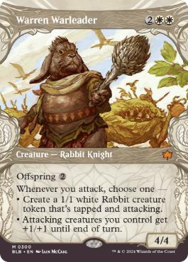 [300]【EN】【FOIL】■ショーケース■巣穴の戦導者/Warren Warleader【BLB】[M][白]