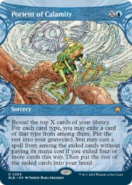 [306]【EN】【FOIL】■ショーケース■災厄の先触れ/Portent of Calamity【BLB】[R][青]