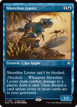 [382]【EN】【FOIL】■PROMO■川岸の物あさり/Shoreline Looter【BLB】[U][青]