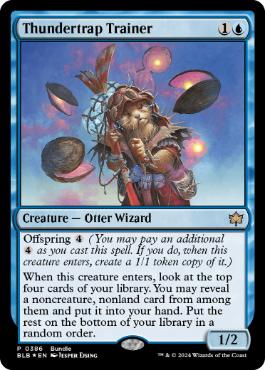 [386]【EN】【FOIL】■PROMO■稲妻罠の教練者/Thundertrap Trainer【BLB】[U][青]
