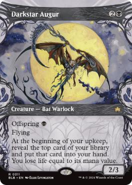 [311]【EN】【FOIL】■ショーケース■暗黒星の占い師/Darkstar Augur【BLB】[R][黒]