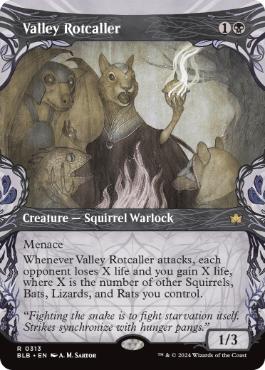 [313]【EN】【FOIL】■ショーケース■渓間の腐敗呼び/Valley Rotcaller【BLB】[R][黒]