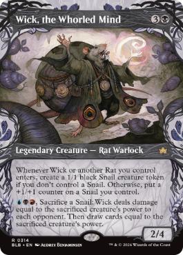 [314]【EN】【FOIL】■ショーケース■渦巻く精神、ウィック/Wick, the Whorled Mind【BLB】[R][黒]
