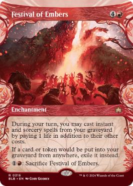 [316]【EN】【FOIL】■ショーケース■熾火祭/Festival of Embers【BLB】[R][赤]