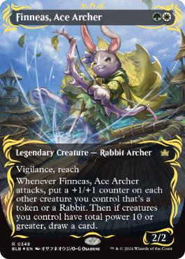 [348]【EN】【レイズドFOIL】■ボーダーレス■腕利きの射手、フィニアス/Finneas, Ace Archer【BLB】[R][多色]